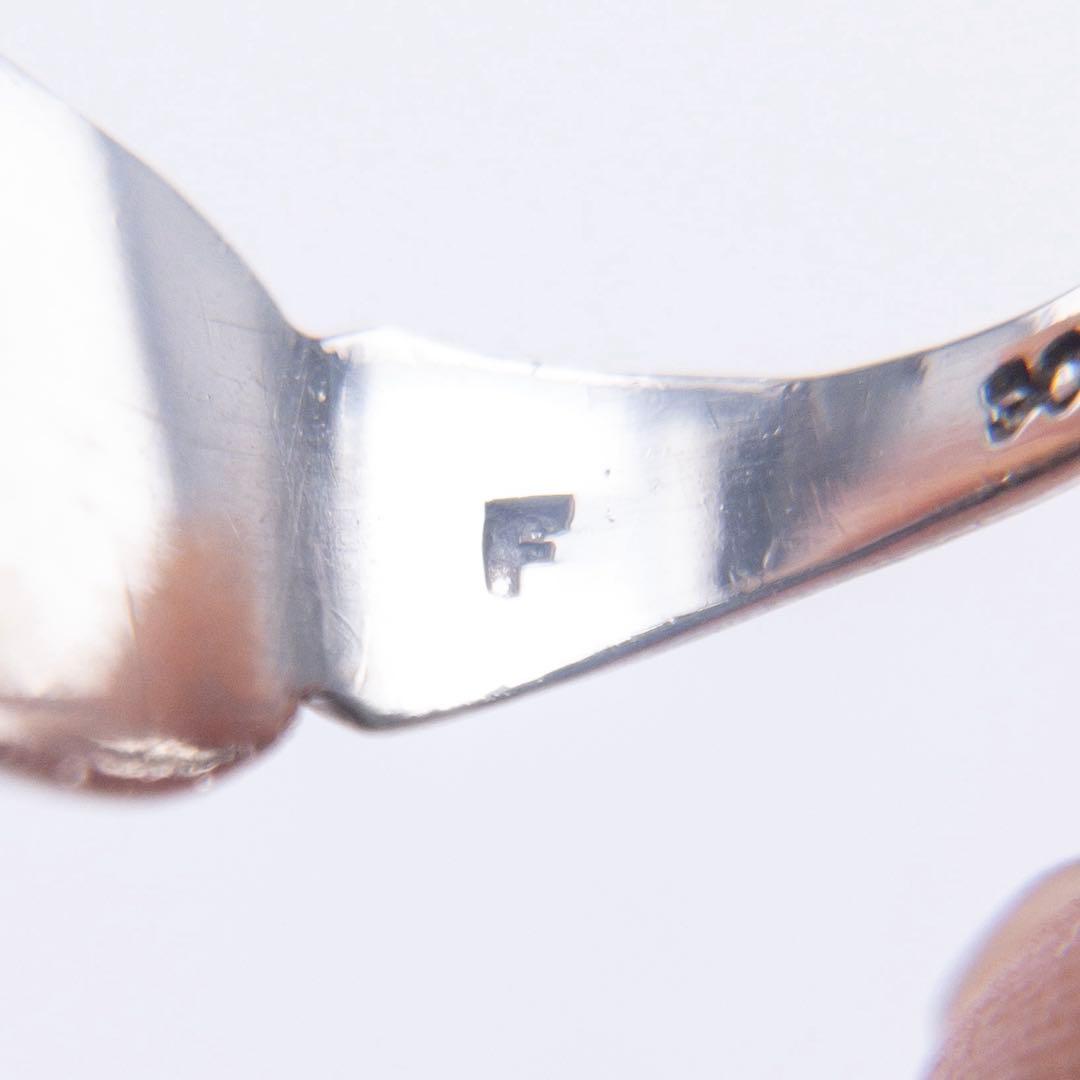 英国 9金 925 ヴィンテージ シグネット リング ピンキー リング 9号