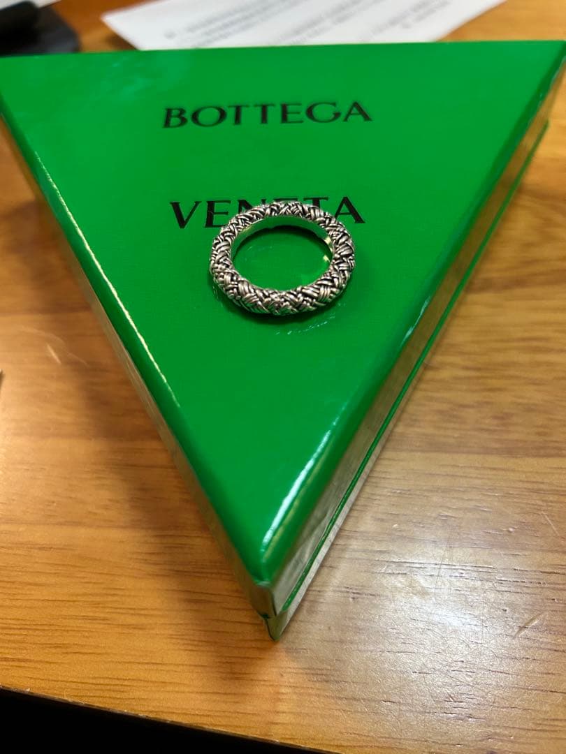 BOTTEGA VENETA シルバー925 イントレチャートリング 17号