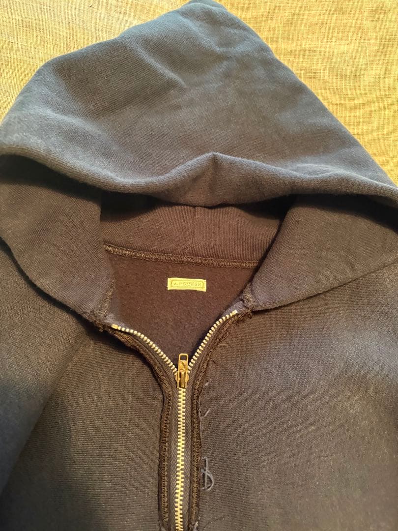 トップス A.PRESSE Vintage Half Zip Sweat Hoodie