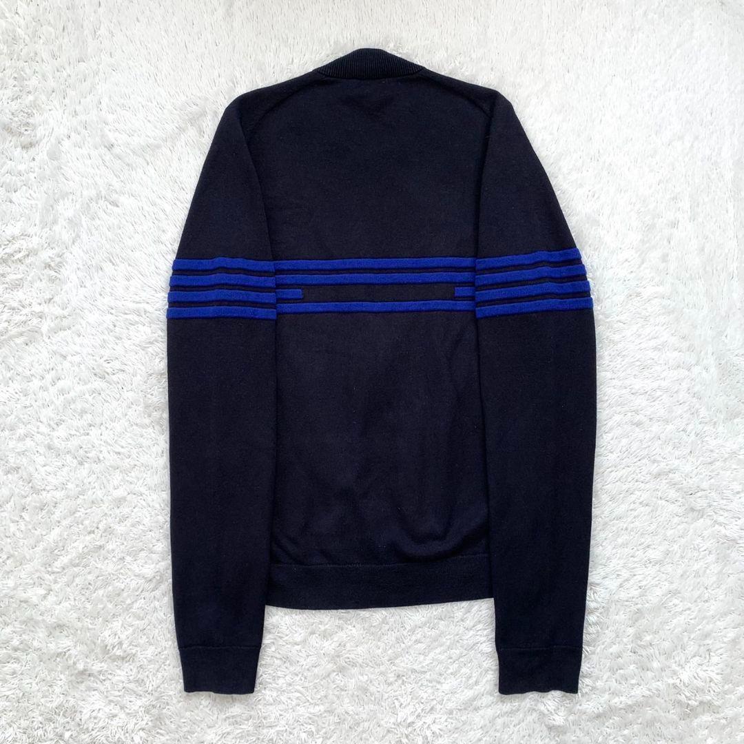 【未使用級】エルメス ブルゾン ナイロン カシミヤ 切替 紺 メンズ サイズＬ