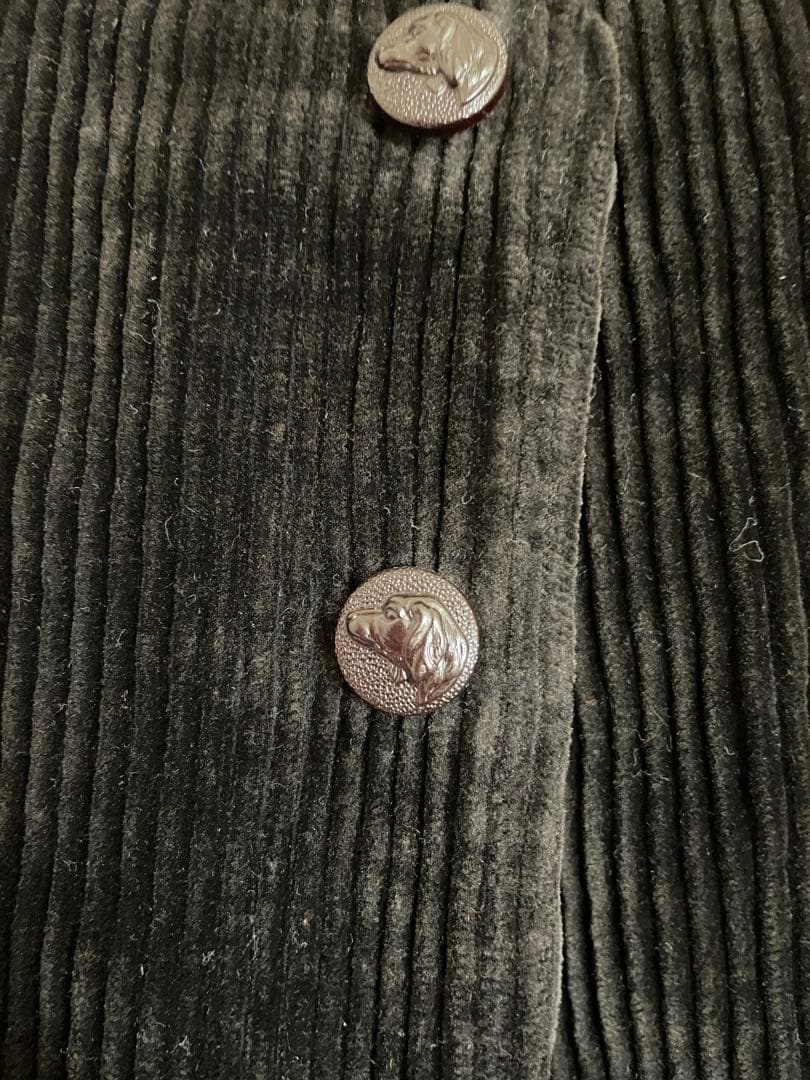 30s フレンチヴィンテージ　ハンティングベスト　動物ボタン