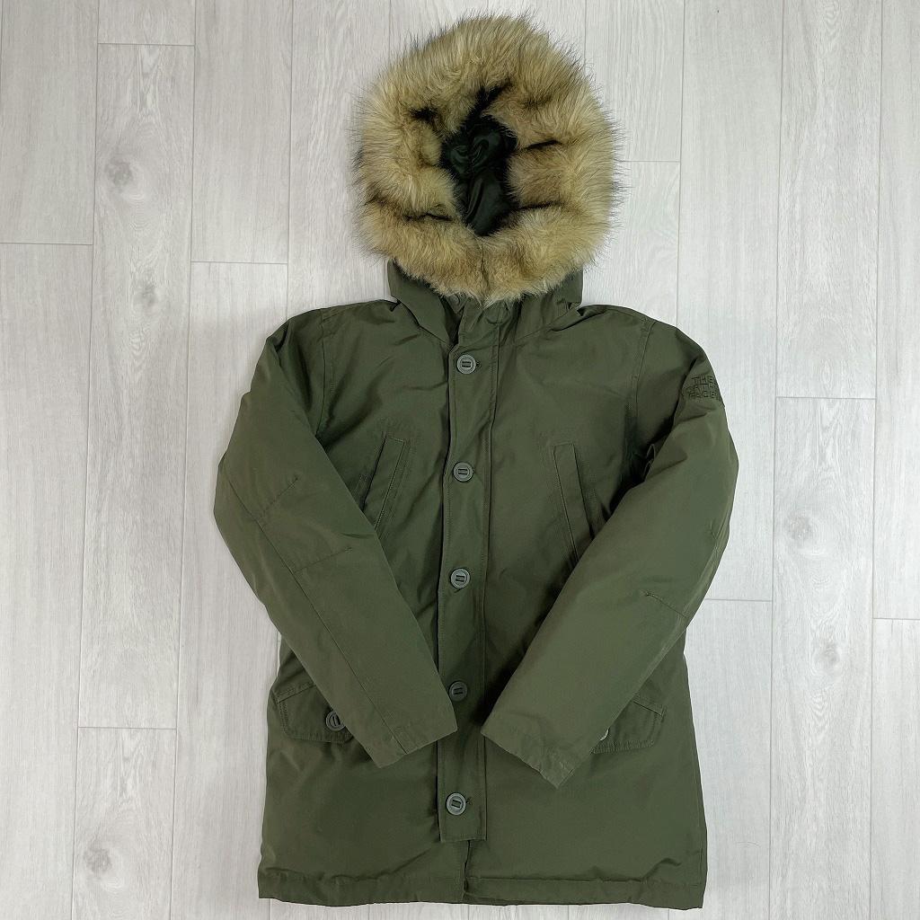 ノースフェイス　ダウンジャケット　ホワイトレーベル　カーキ　メンズS　プロヒート