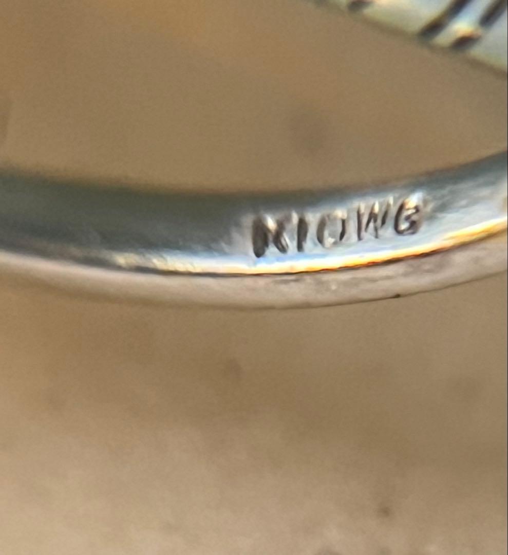 デザインハート型 ダイヤリング K10 11.5号