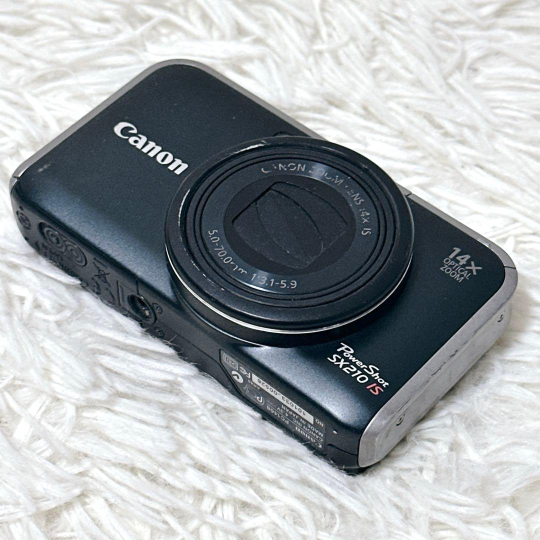 【動作品】Canon PowerShot SX210 IS デジカメ ブラック