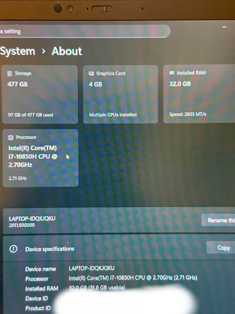 Windowsノート本体 Lenovo ThinkPad X1 Extreme Gen3