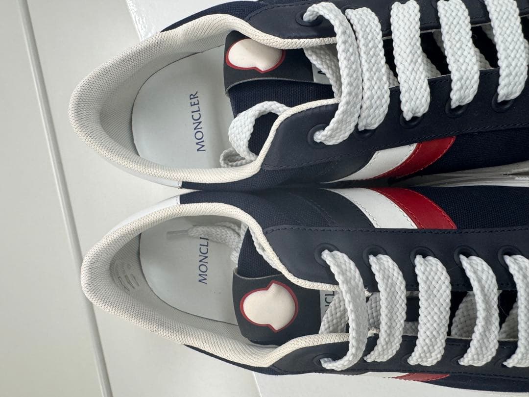 【新品】MONCLER ネイビー ストライプ スニーカー