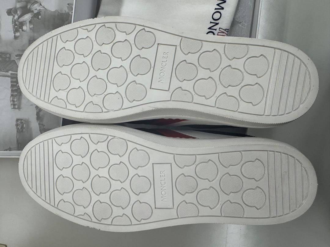 【新品】MONCLER ネイビー ストライプ スニーカー