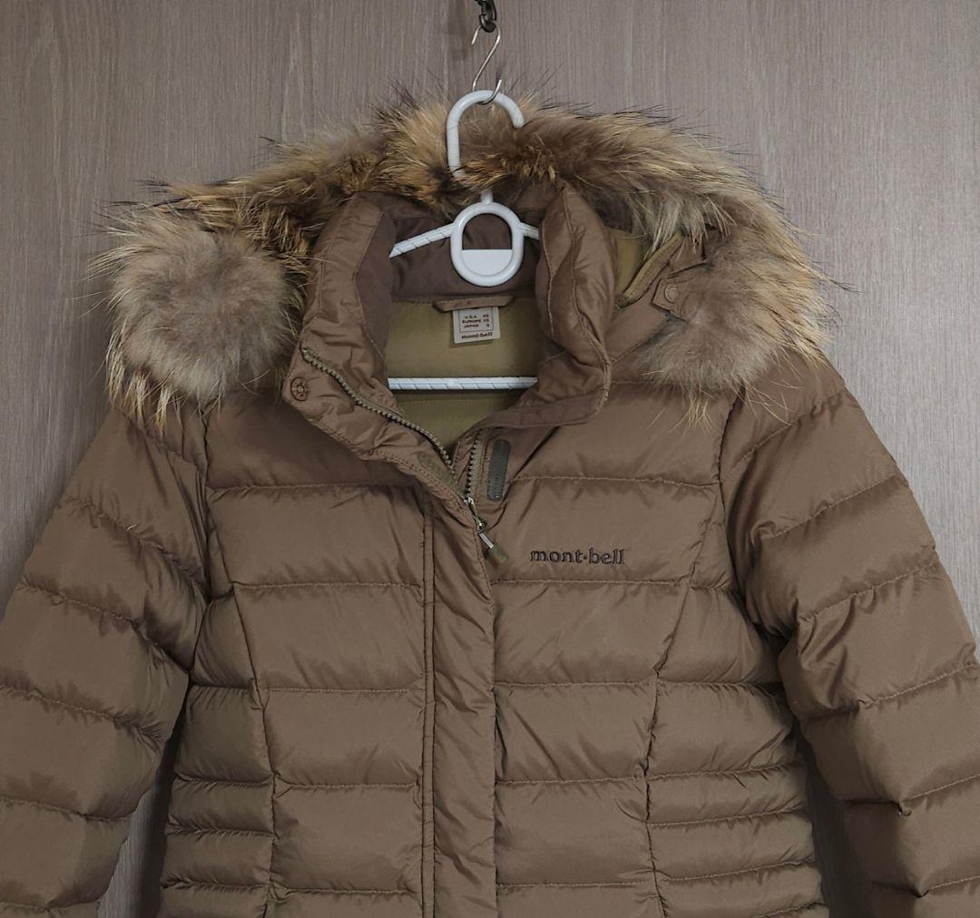 あたる モンベル ラクーンファー ダウンコート レディース S