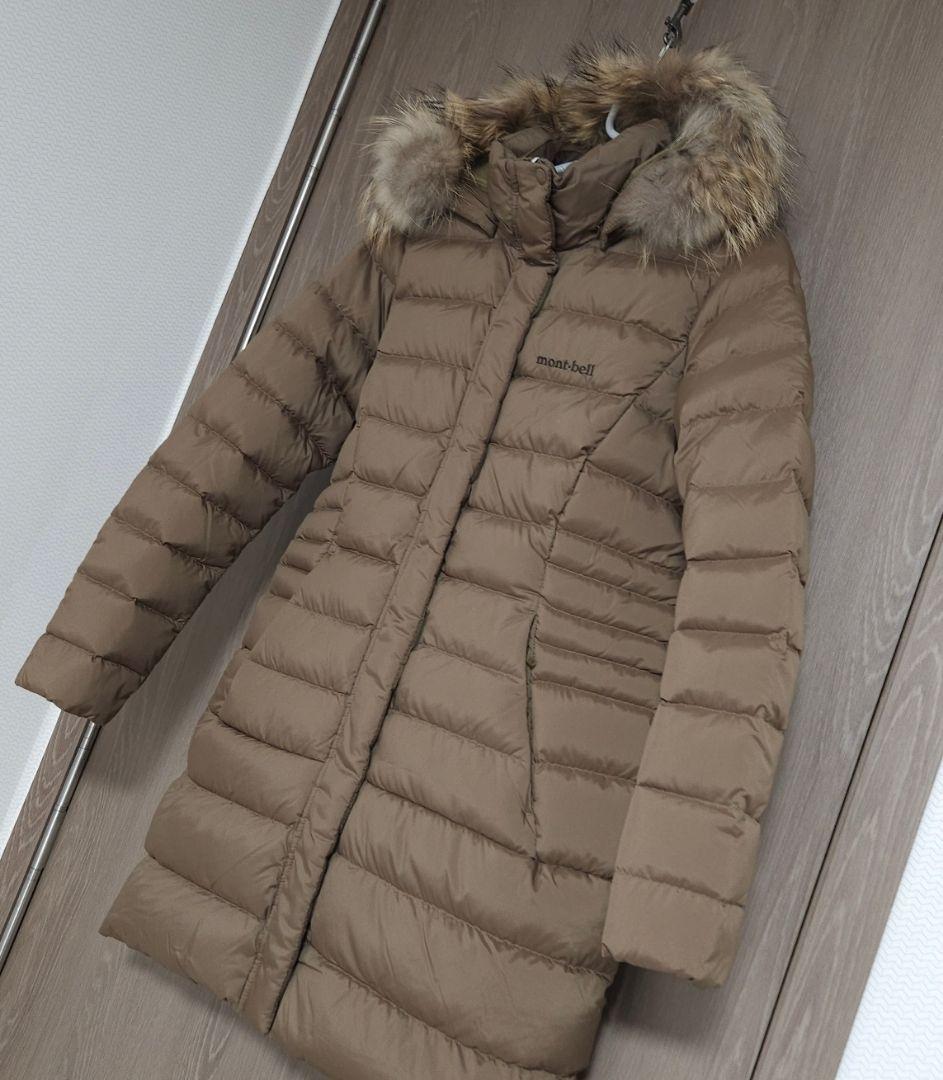 あたる モンベル ラクーンファー ダウンコート レディース S