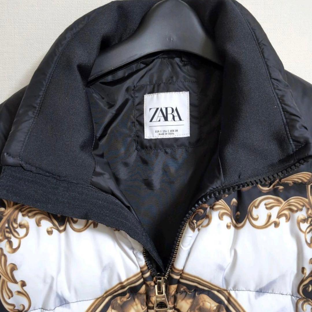 【希少】ZARA バロック パフジャケット 総柄 中綿ジャケット メンズS