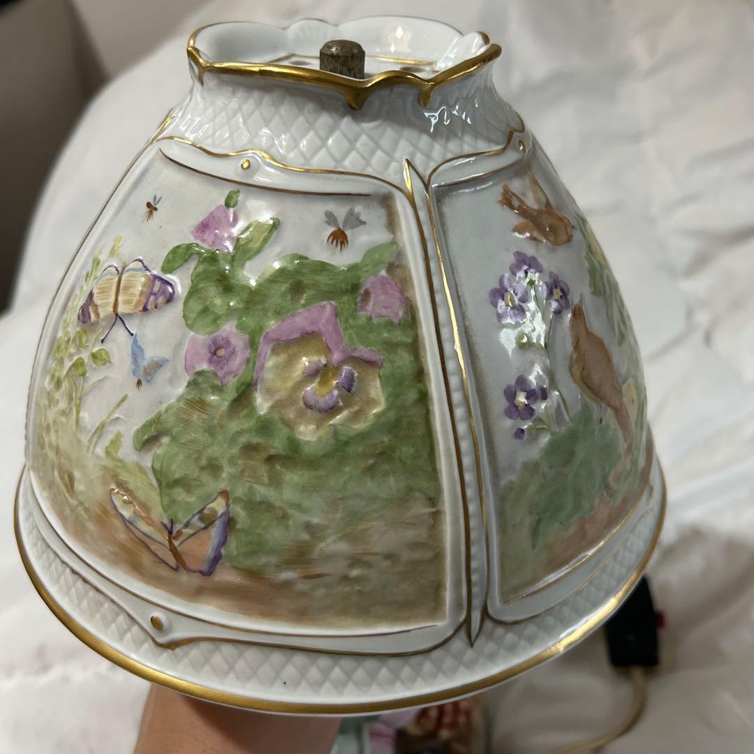 MADE in GDR フォン・シアーホルツ 色絵人物 スタンドライト ランプ