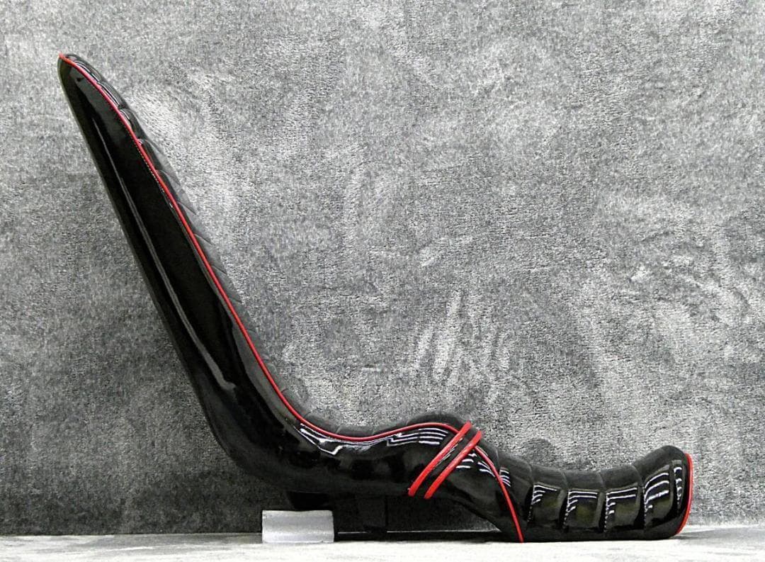 ＮＣ３１　黒赤 エナメル 60ｃｍ　三段シート/ CB400SF前期 あんこ抜き