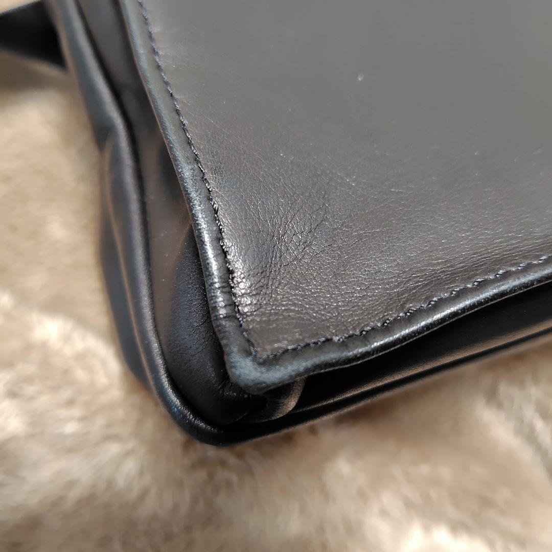 PORTER ブラックレザー メッセンジャーバッグ