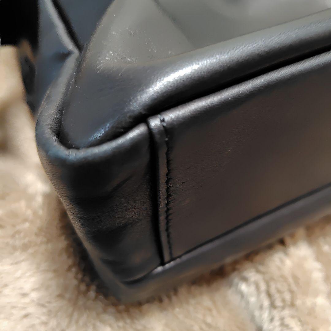 PORTER ブラックレザー メッセンジャーバッグ