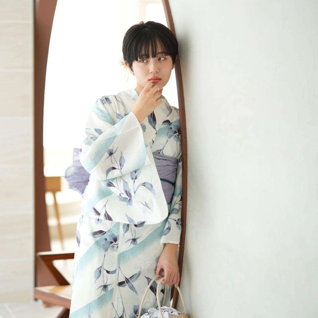 ★新品 3L4L5L 浴衣3点セット utatane 国産生地 国内染色