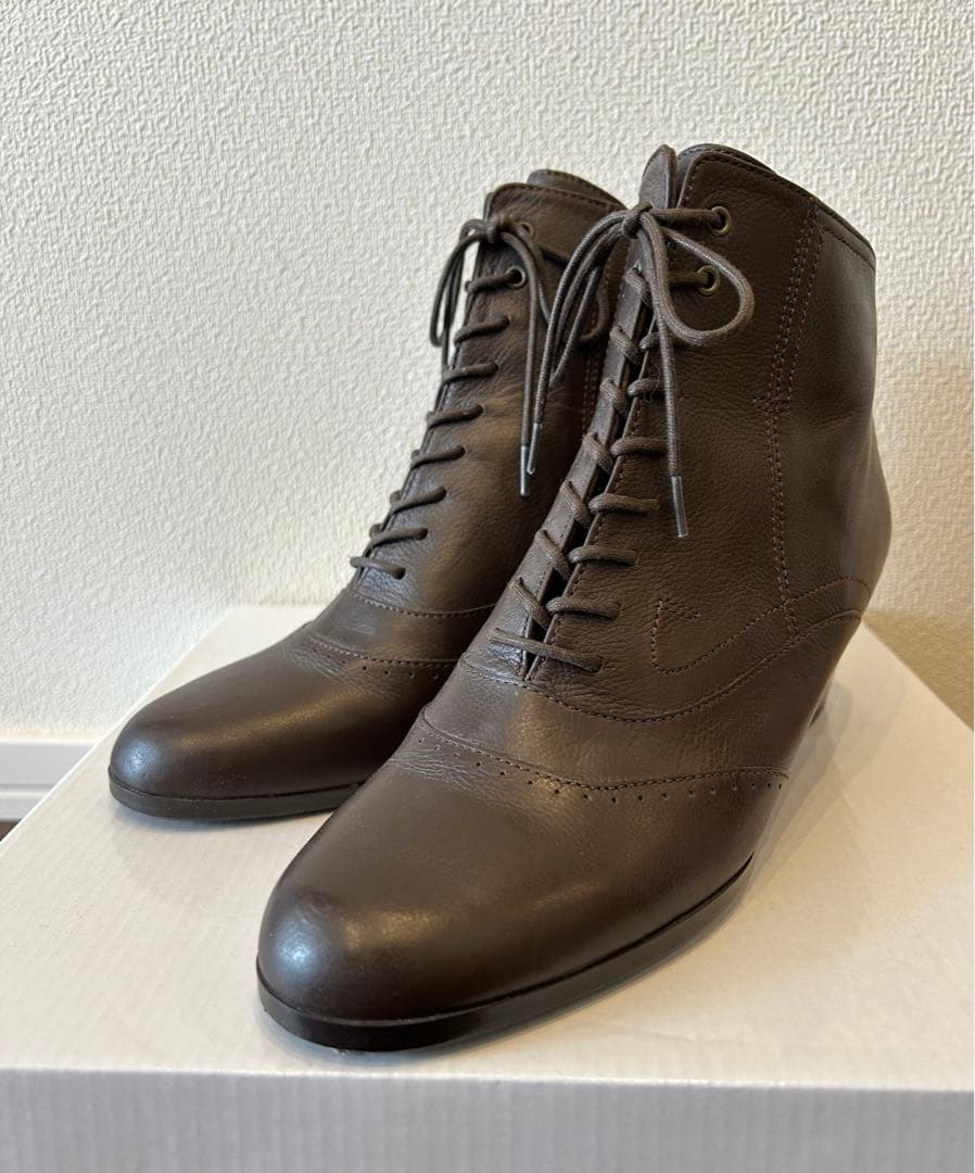 REGAL ダークブラウン レザー レースアップブーツ25cm