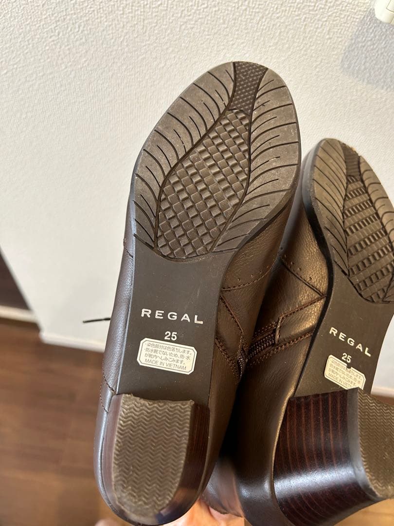 REGAL ダークブラウン レザー レースアップブーツ25cm