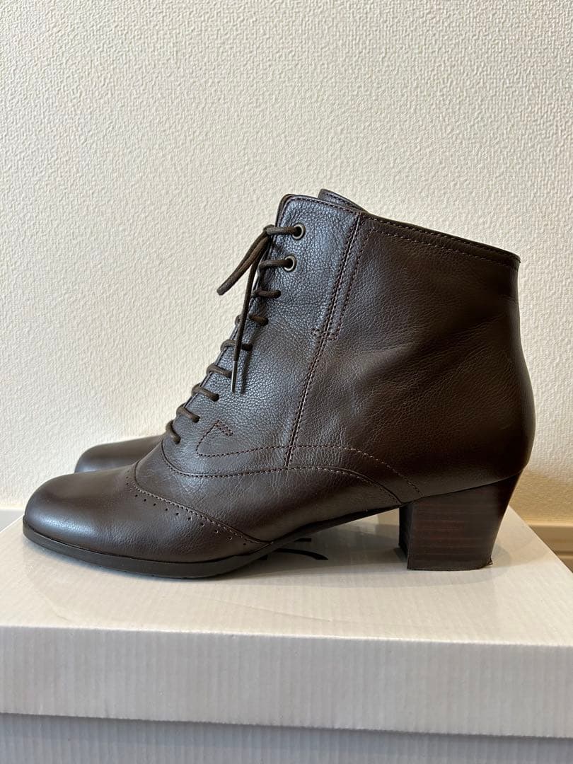 REGAL ダークブラウン レザー レースアップブーツ25cm