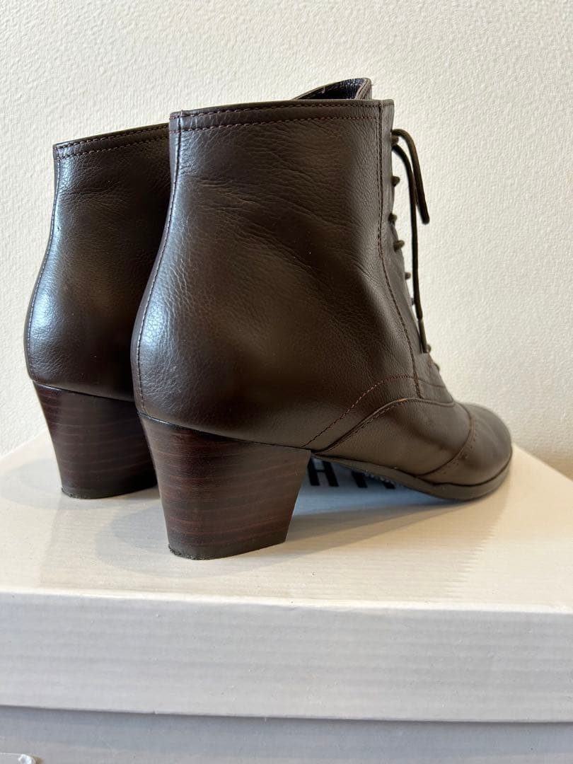 REGAL ダークブラウン レザー レースアップブーツ25cm