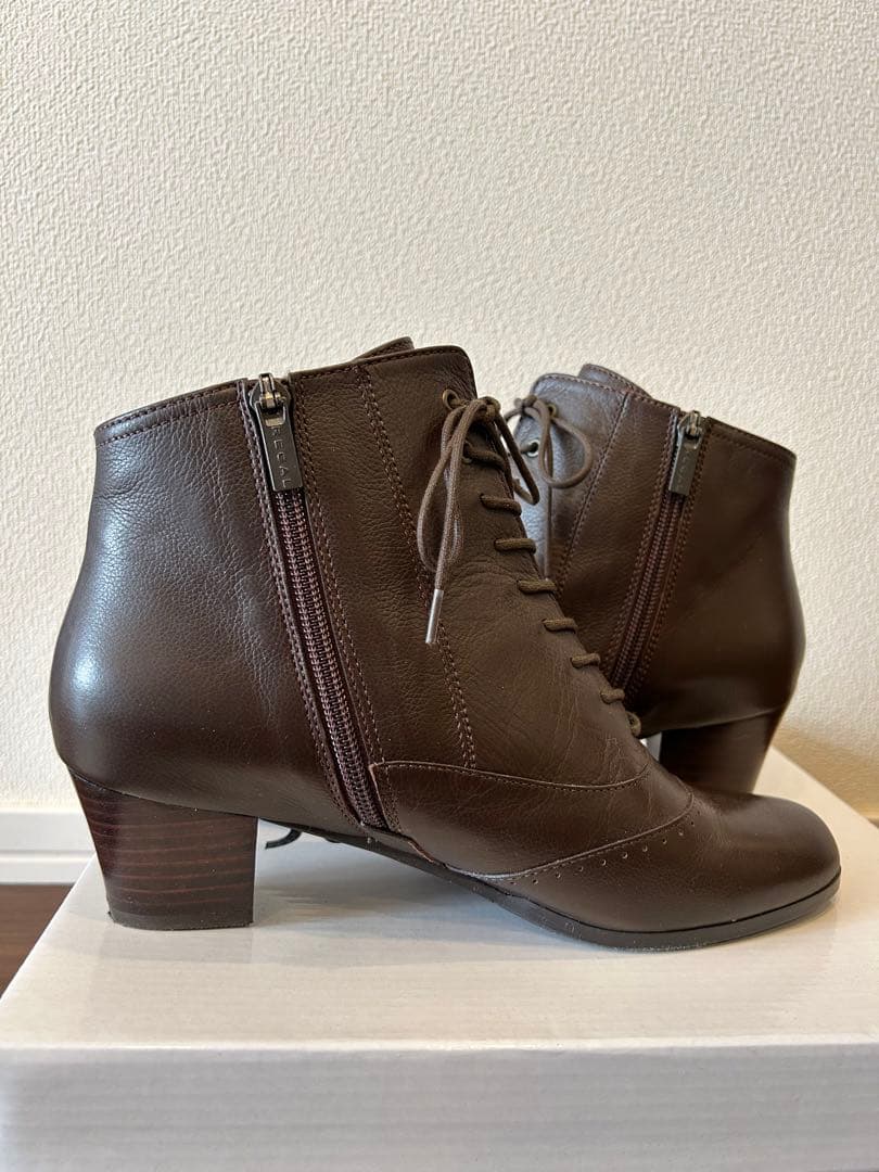 REGAL ダークブラウン レザー レースアップブーツ25cm