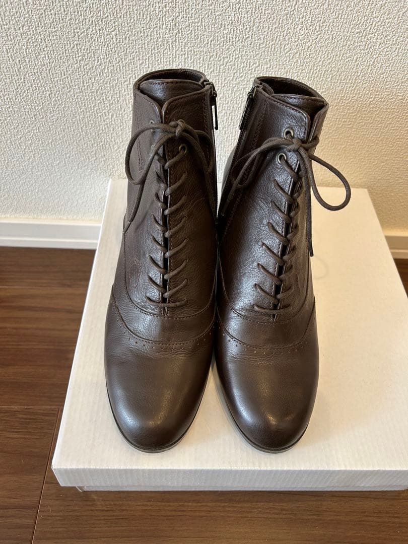 REGAL ダークブラウン レザー レースアップブーツ25cm