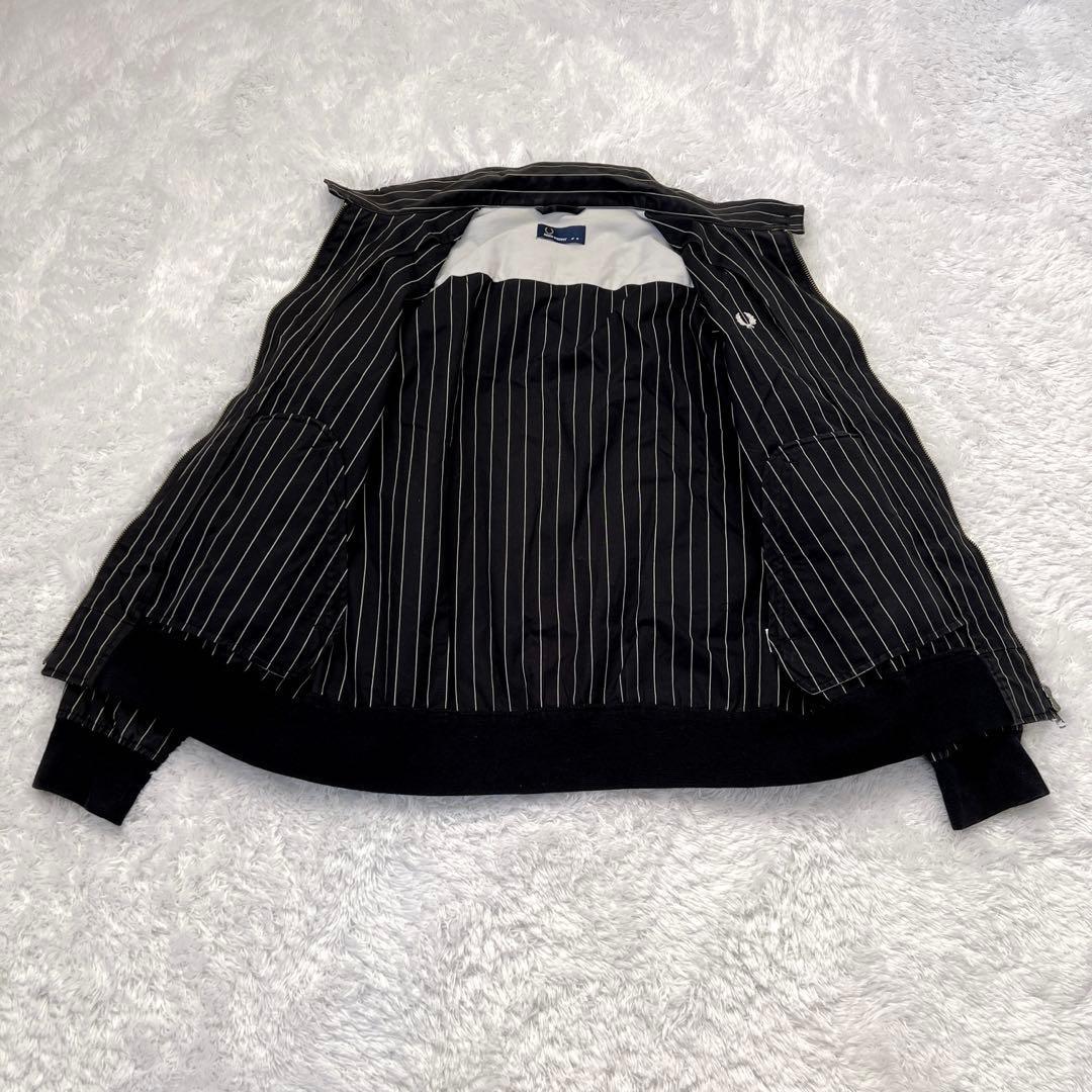 FRED PERRY ハリントンジャケット スウィングトップ ストライプ ロゴ