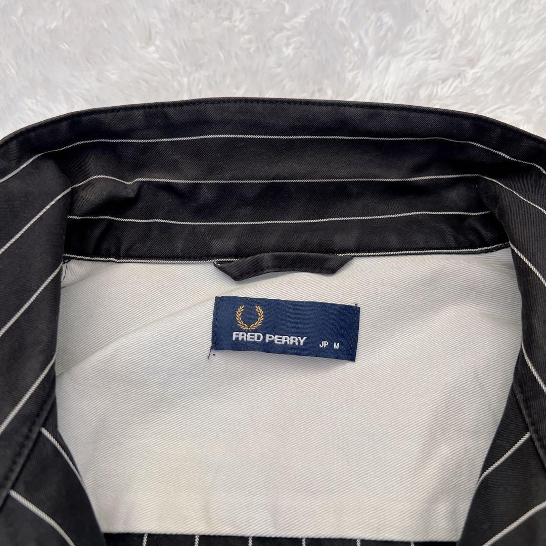 FRED PERRY ハリントンジャケット スウィングトップ ストライプ ロゴ