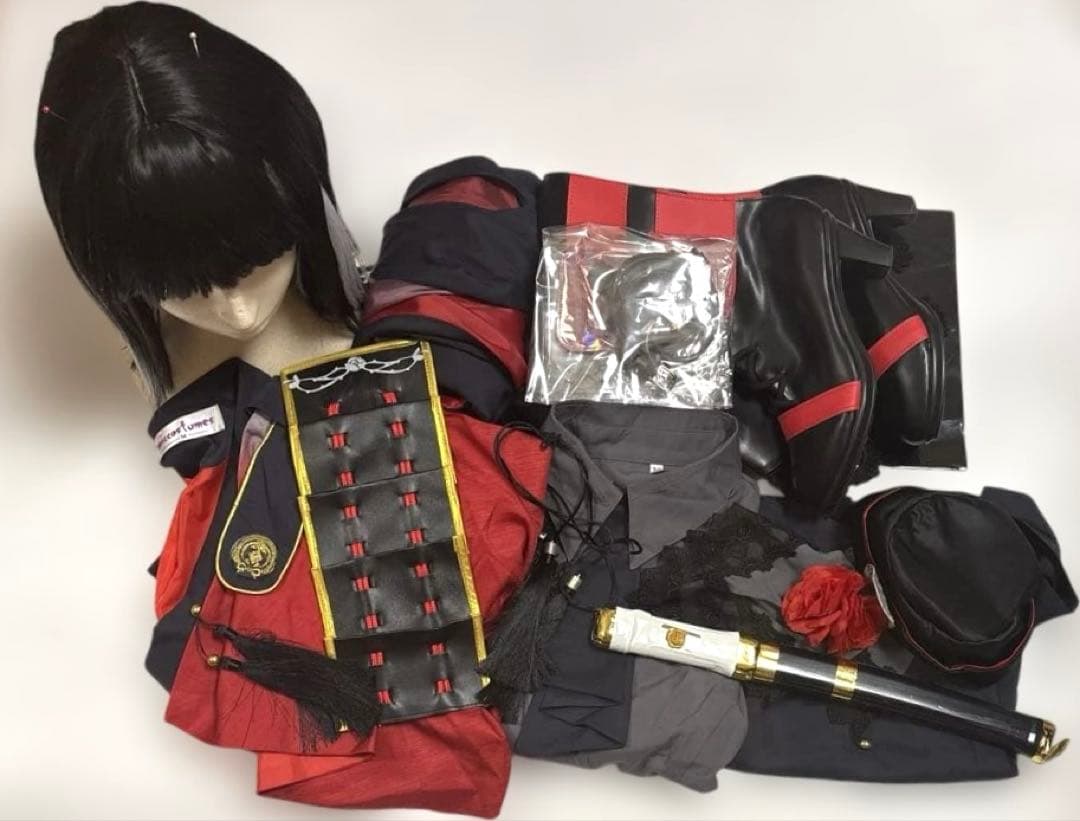 京極正宗 コスプレ ウィッグ 靴 模造刀