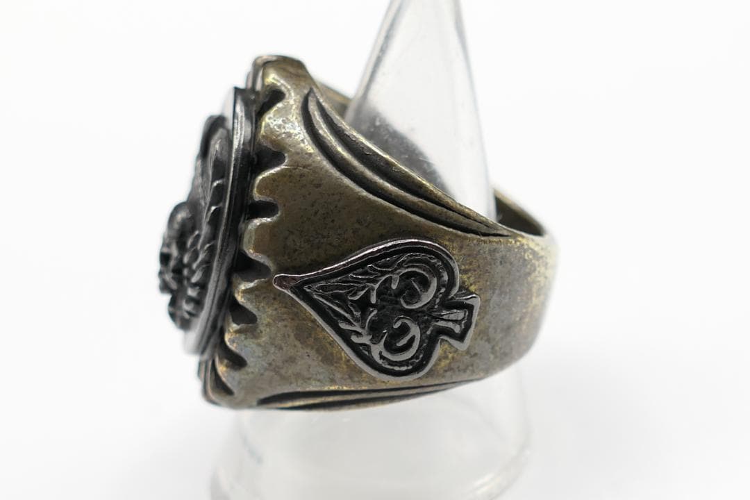 未使用　18号　291295　HOMME　スカル　ウイング　リング　指輪　真鍮