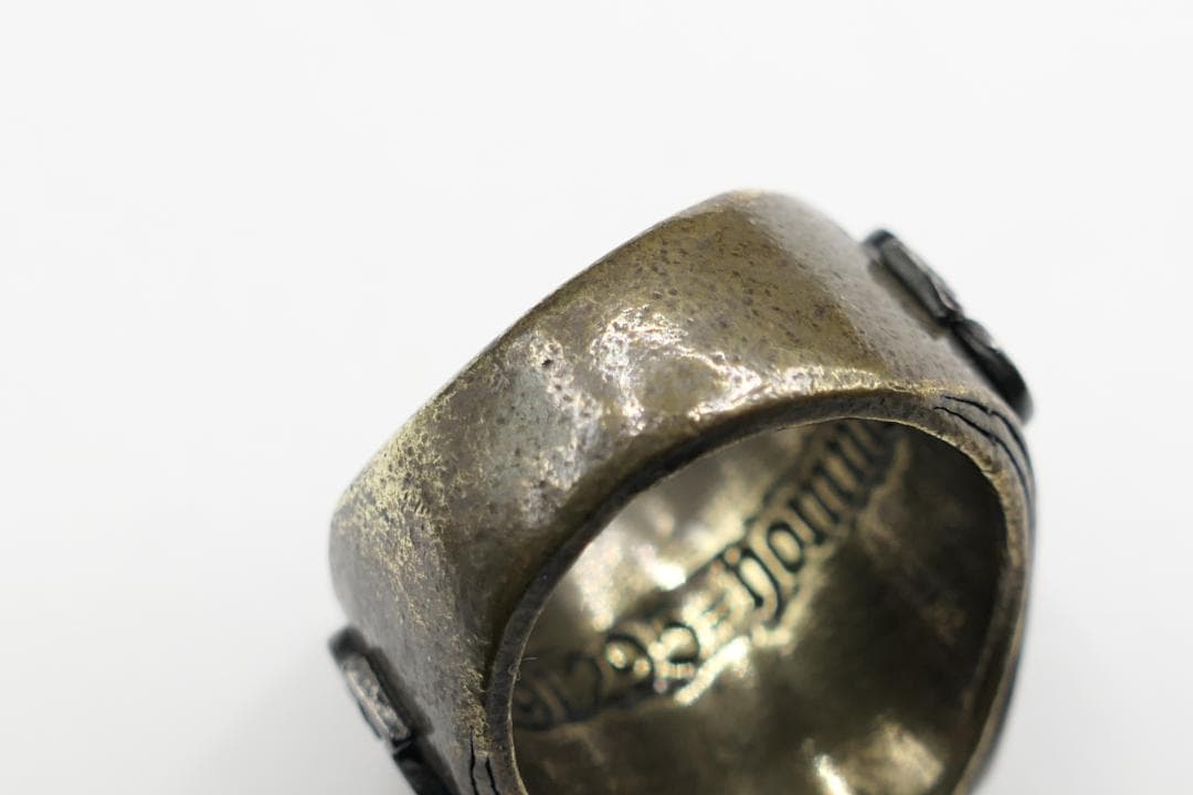 未使用　18号　291295　HOMME　スカル　ウイング　リング　指輪　真鍮