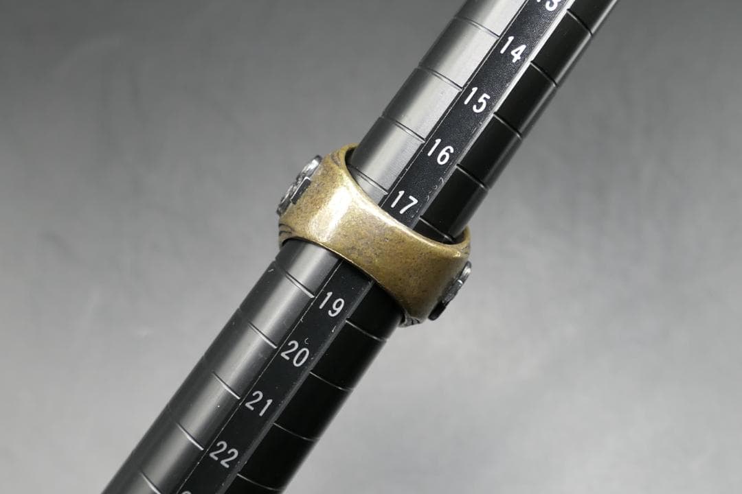 未使用　18号　291295　HOMME　スカル　ウイング　リング　指輪　真鍮
