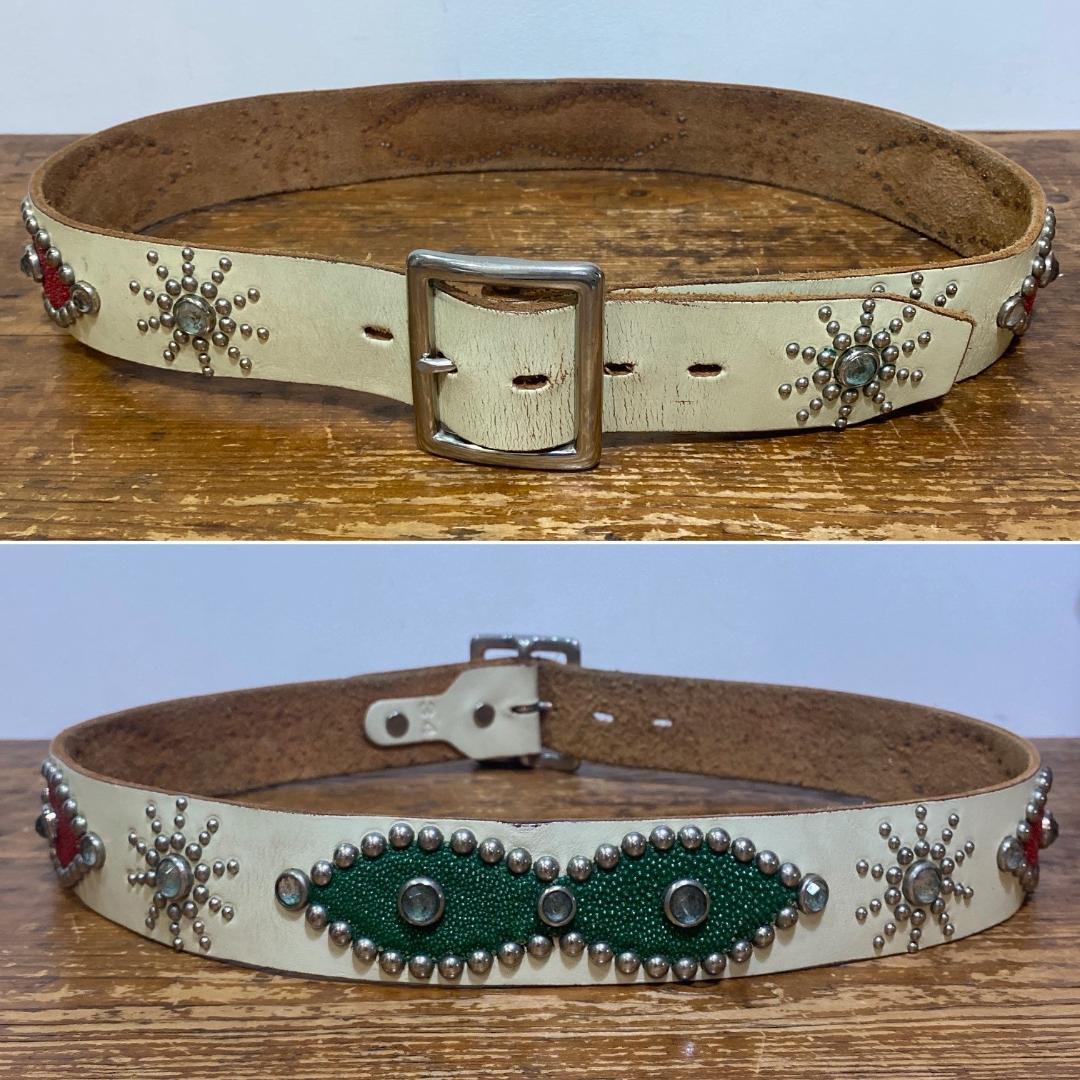 レア! HTC スティングレイ ピーナッツ スタッズ ベルト 34