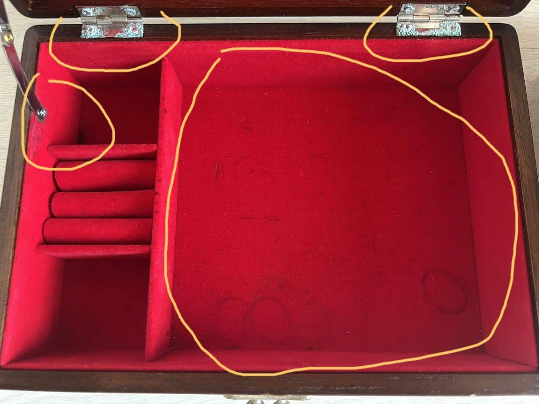 刺繍　アクセサリー木製ボックス 2個