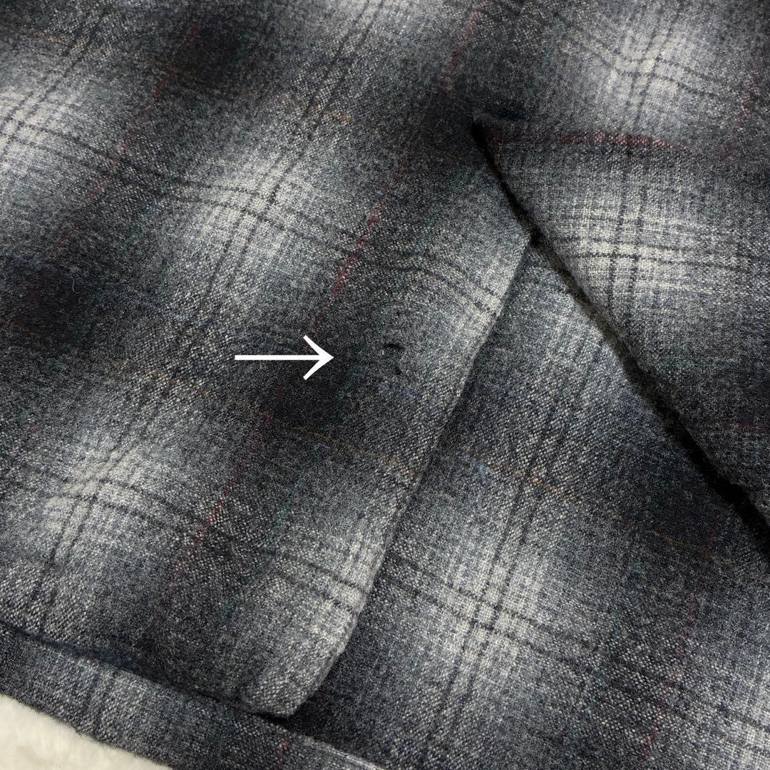 神配色！PENDLETON オンブレチェックボードシャツ 黒白灰 90s