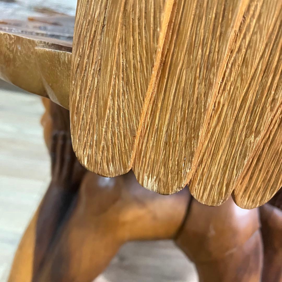 ꧁ヴィンテージ家具꧂ワシと少年の木彫りアームチェア 無垢 アンティーク 椅子