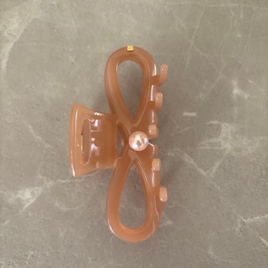 美品⭐️Alexandre De Paris ヘアクリップ　ピンク　リボン