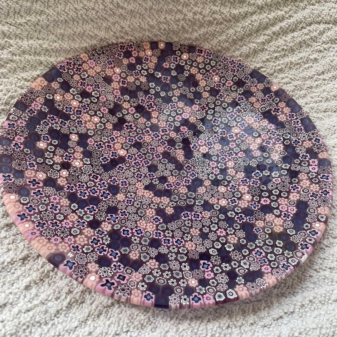 エルコーレ・モレッティ ミレフィオーリ プレート 24cm ピンク系