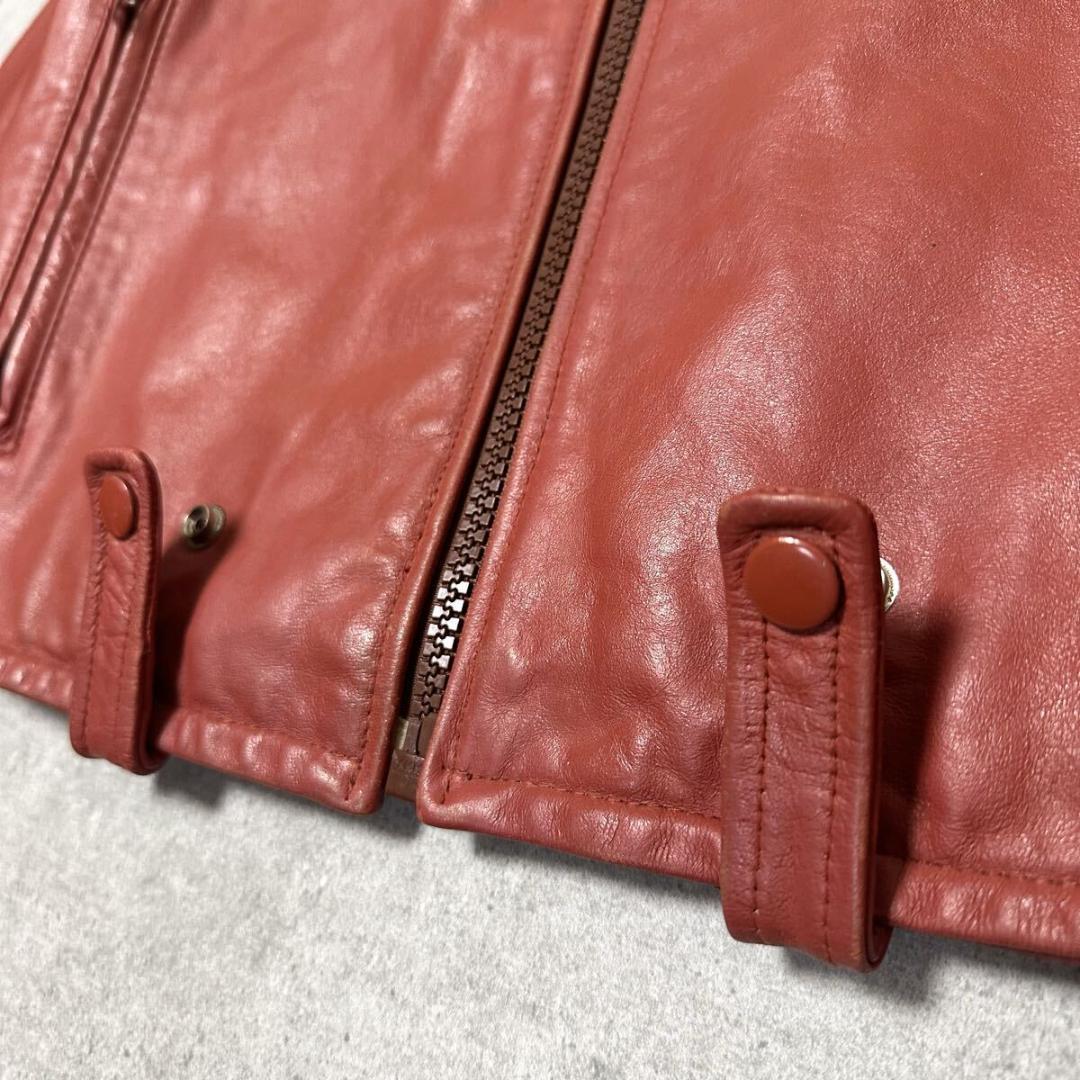 【希少カラー/RED】SCHOTTライダースジャケット 牛革 Mサイズ