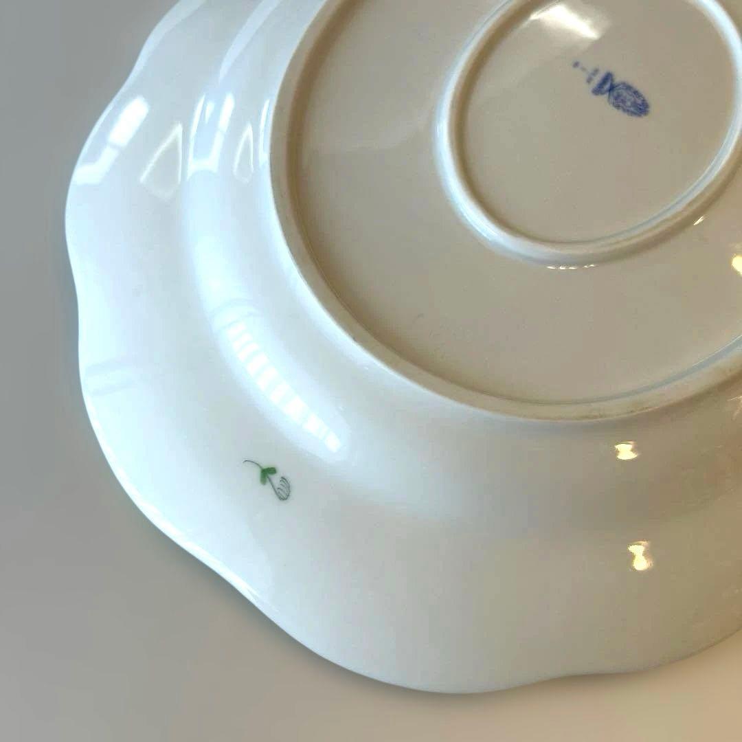 ヘレンド アポニー グリーン オーバル大判プレート 約36.5cm