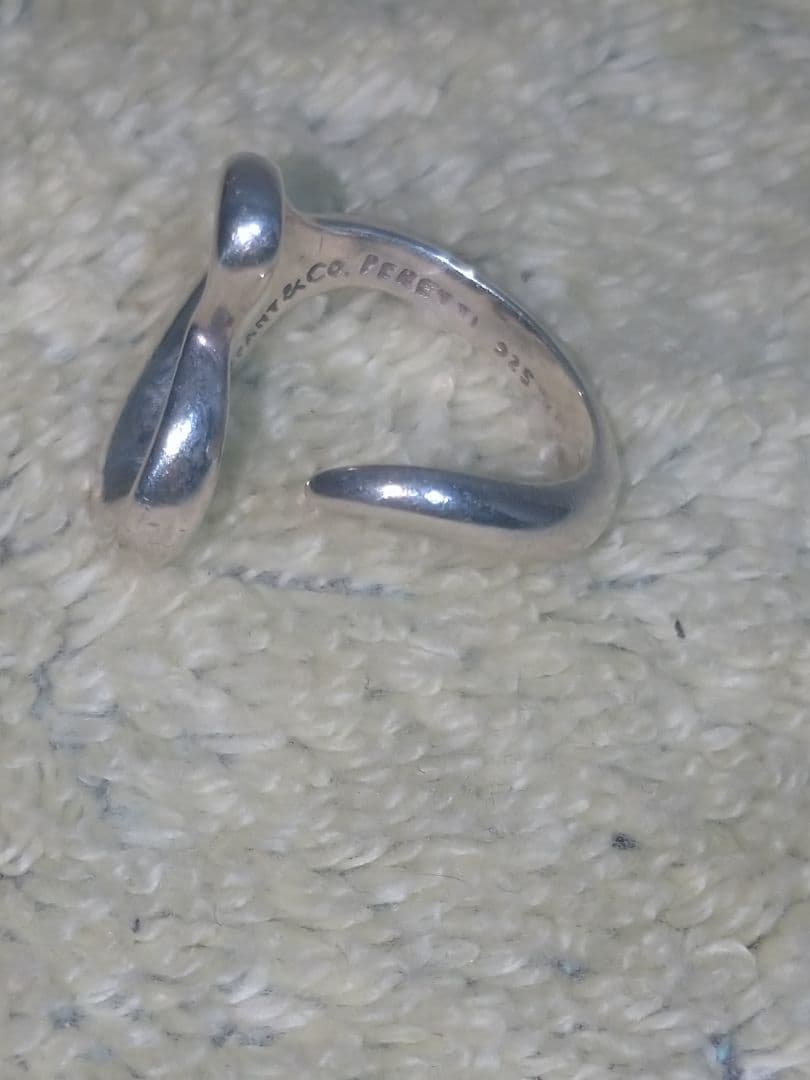 ティファニー　エルサペレッティ　オープンハートリング SV925　12号