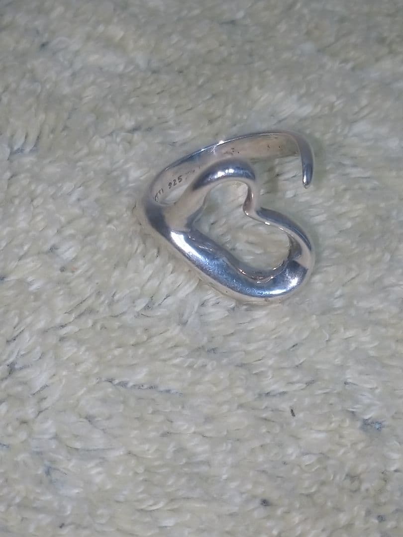 ティファニー　エルサペレッティ　オープンハートリング SV925　12号