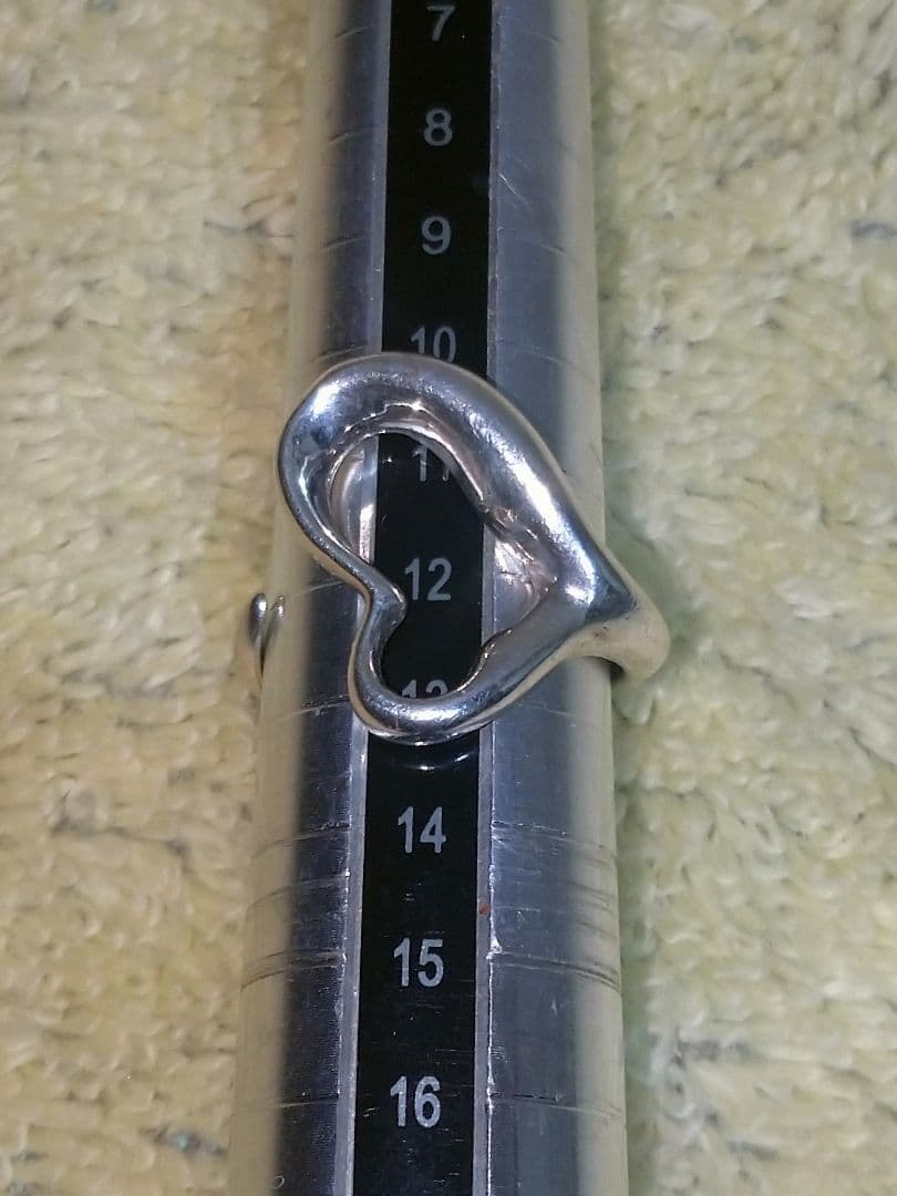 ティファニー　エルサペレッティ　オープンハートリング SV925　12号
