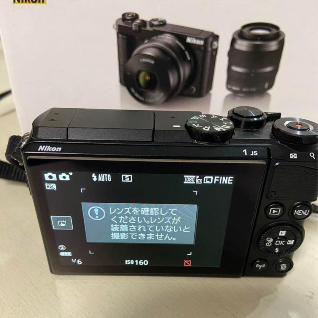 Nikon 1 J5 BLACK ダブルレンズキット