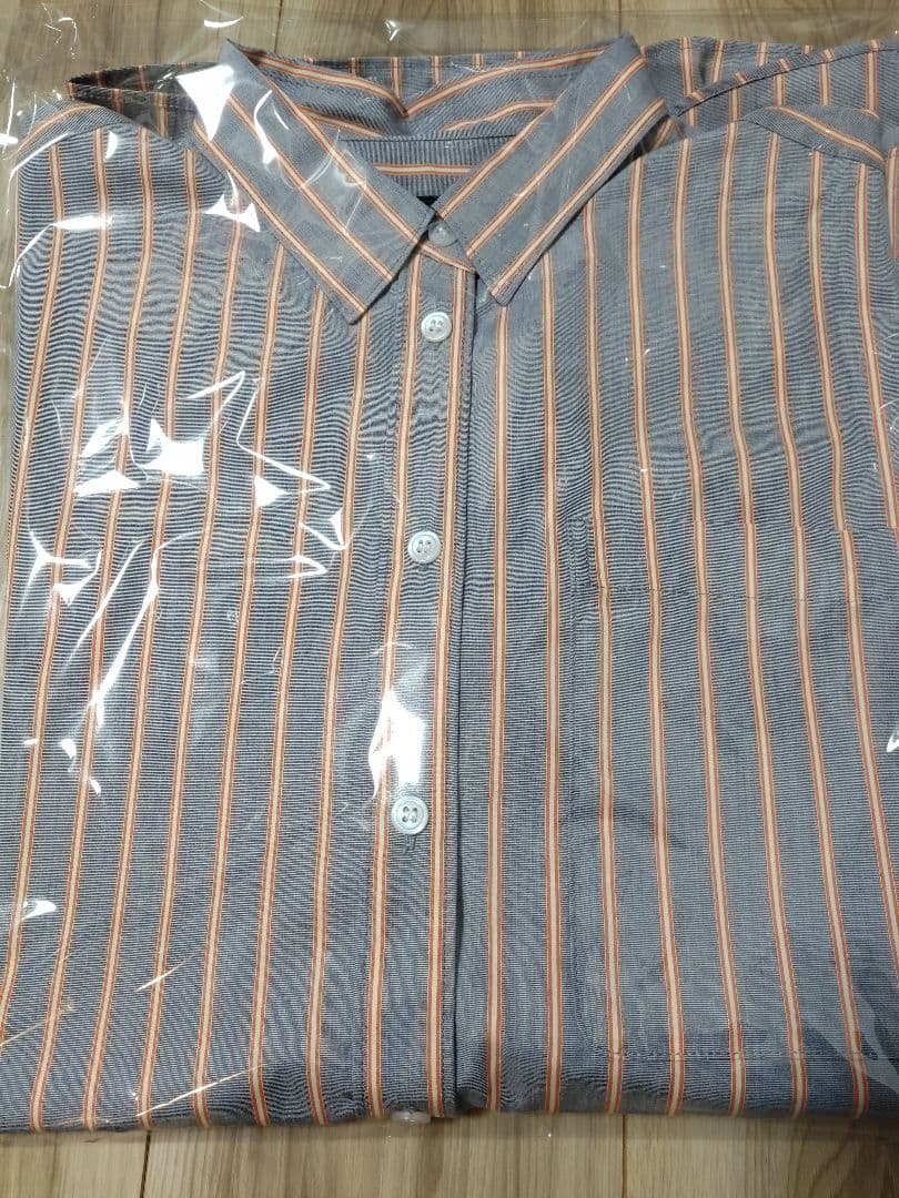 スピックアンドスパン☆a&m マルチストライプシャツ　新品ネイビーベース38
