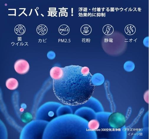 フォロー割実施中Levoit空気清浄機 Core300 Pro花粉症