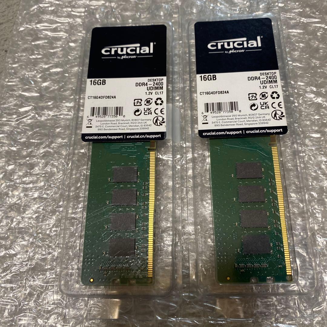 Crucial 32GB (16GB x2) DDR4 メモリー