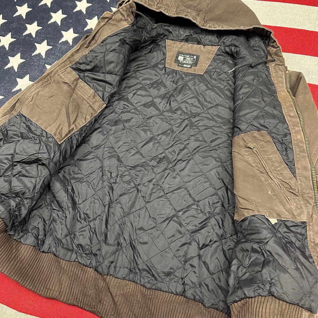 ゆ*に様 鬼雰囲気 ボロ カーハート ダークブラウン アクティブジャケット DK