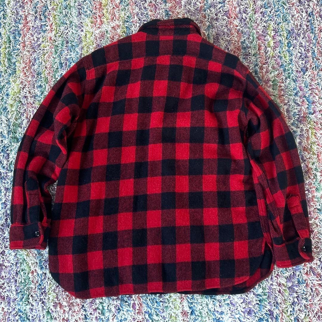 50年代PILGRIMピルグリム/ブロックチェック/ビンテージネルシャツ赤/XL