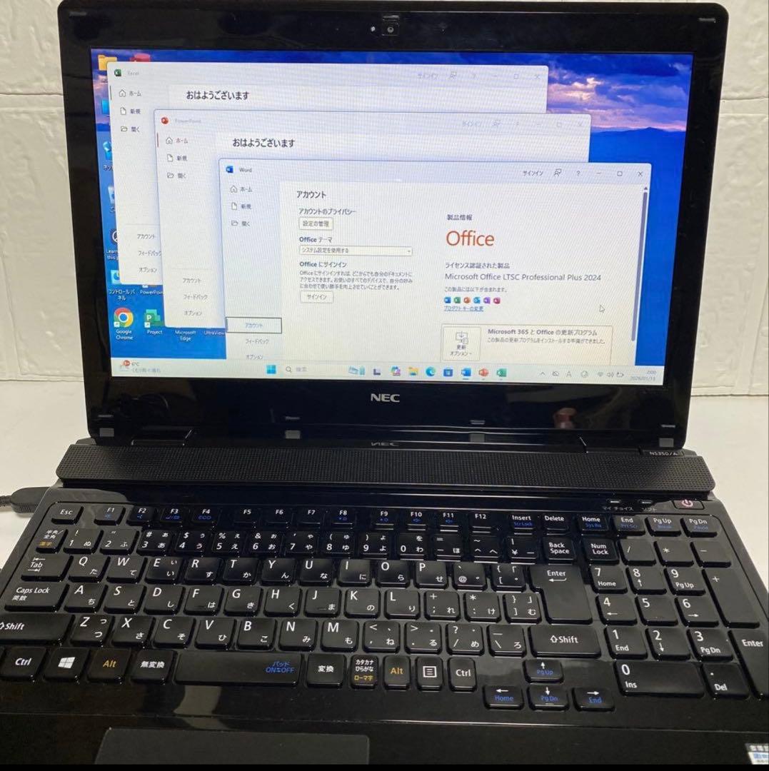 Windows11 オフィス付き　BRUーRE サクサクSSD NECノートPC