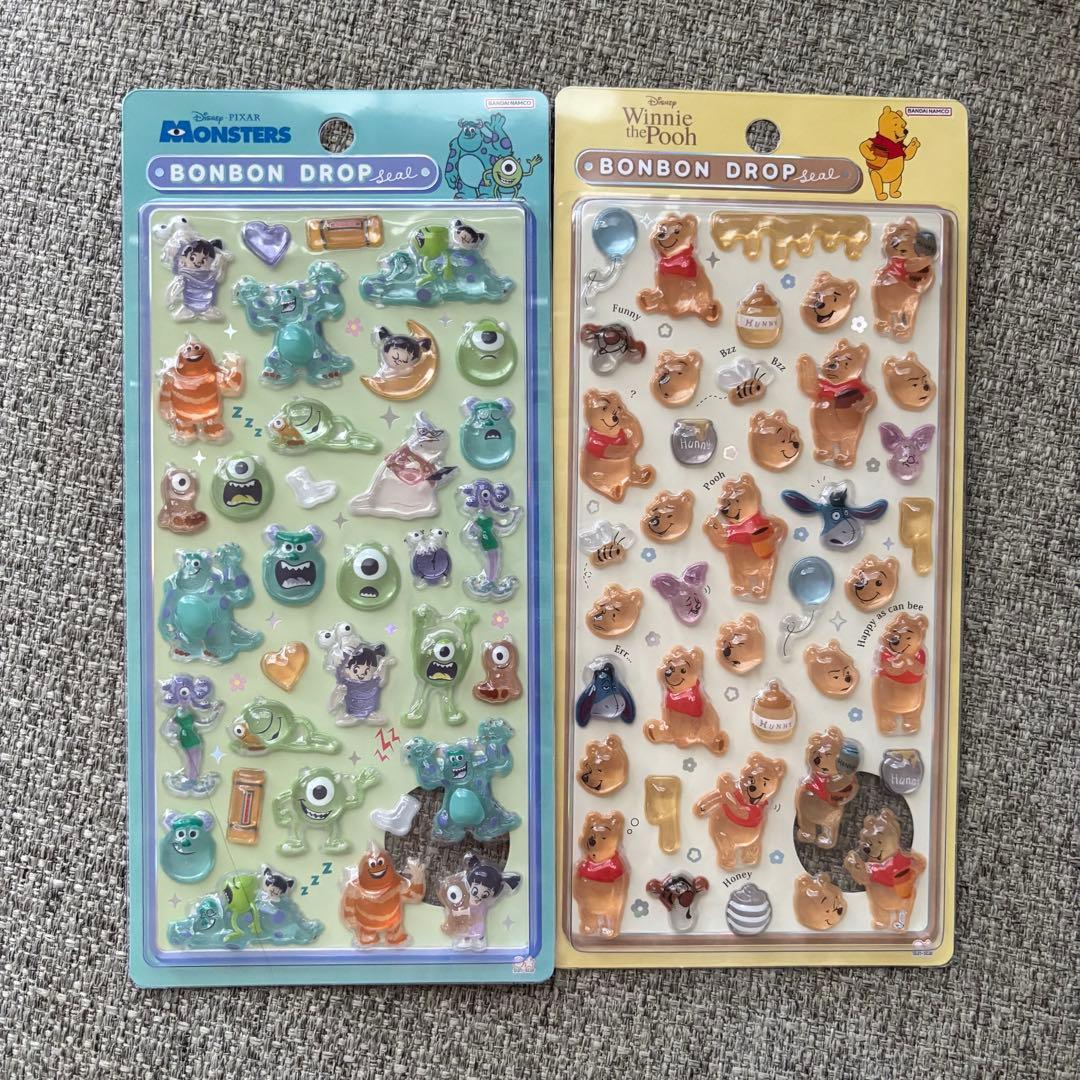 即購入⭕️【正規品】ボンボンドロップシール 6枚セット　ディズニー第二弾